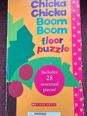 Scholastic Chicka Chicka Boom Boom Floor Puzzle - Green/Pink/Orange/Yellow 28 Pc